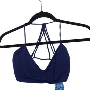 Intimately Free People Navy Blue Strappy Back Bralette Bra